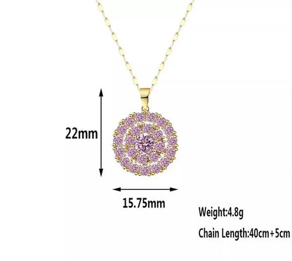 Fidget Necklace, Personalized Fashion Rotating Necklace, Spinning Sunflower Necklace Pendant Jewelry JettsJewelers