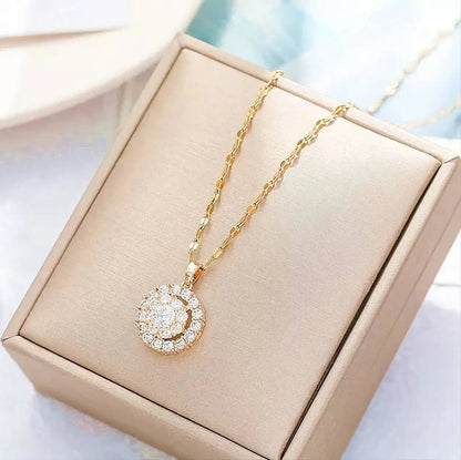 Fidget Necklace, Personalized Fashion Rotating Necklace, Spinning Sunflower Necklace Pendant Jewelry JettsJewelers