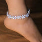 Flower Rhinestones Anklet Foot Jewelry for Women Beach Barefoot Chain Bracelet On the Leg Accessories Gift JettsJewelers