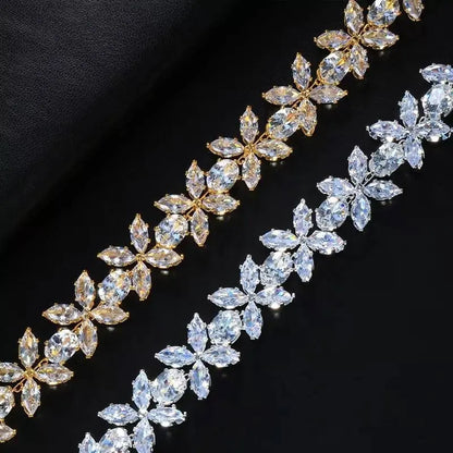 Flower Rhinestones Anklet Foot Jewelry for Women Beach Barefoot Chain Bracelet On the Leg Accessories Gift JettsJewelers