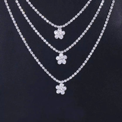 Flower Shoulder Strap Rhinestones Body Chain for Women Bohemian Shoulder Chain Necklace Jewelry for Party Wedding Summer Beach JettsJewelers