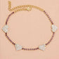 Four Heart Rhinestone Anklet Foot Jewelry for Women Beach Barefoot Chain Bracelet On the Leg Accessories Gift JettsJewelers