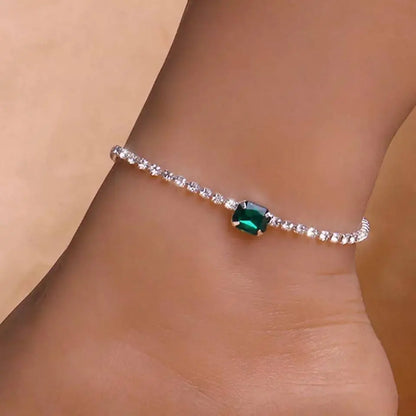 Gem Rhinestone Anklet Foot Jewelry for Women Beach Barefoot Chain Bracelet On the Leg Accessories Gift JettsJewelers