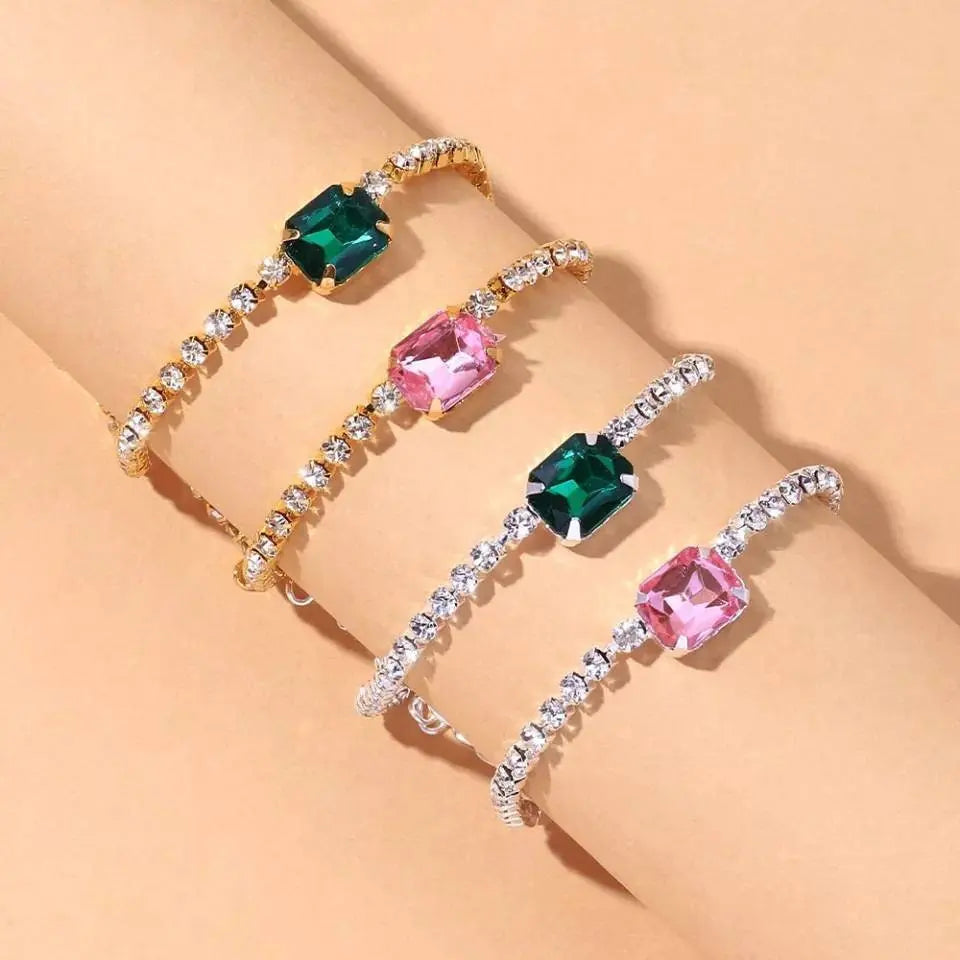 Gem Rhinestone Anklet Foot Jewelry for Women Beach Barefoot Chain Bracelet On the Leg Accessories Gift JettsJewelers