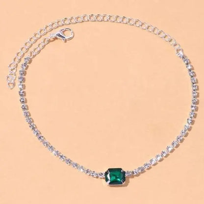 Gem Rhinestone Anklet Foot Jewelry for Women Beach Barefoot Chain Bracelet On the Leg Accessories Gift JettsJewelers