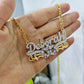Gold Custom 3D Nameplate Plate  Necklace Personalized Name JettsJewelers