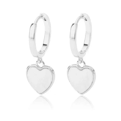 Gold Dainty Dangle Hoop Earrings for Women 14K Gold Plated Delicate Heart Dangle Earrings - JettsJewelers