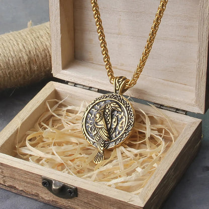 Gold Eagle Pendant Necklace with Free Box and Gift Bag Steel Jewelry Necklace Black JettsJewelers