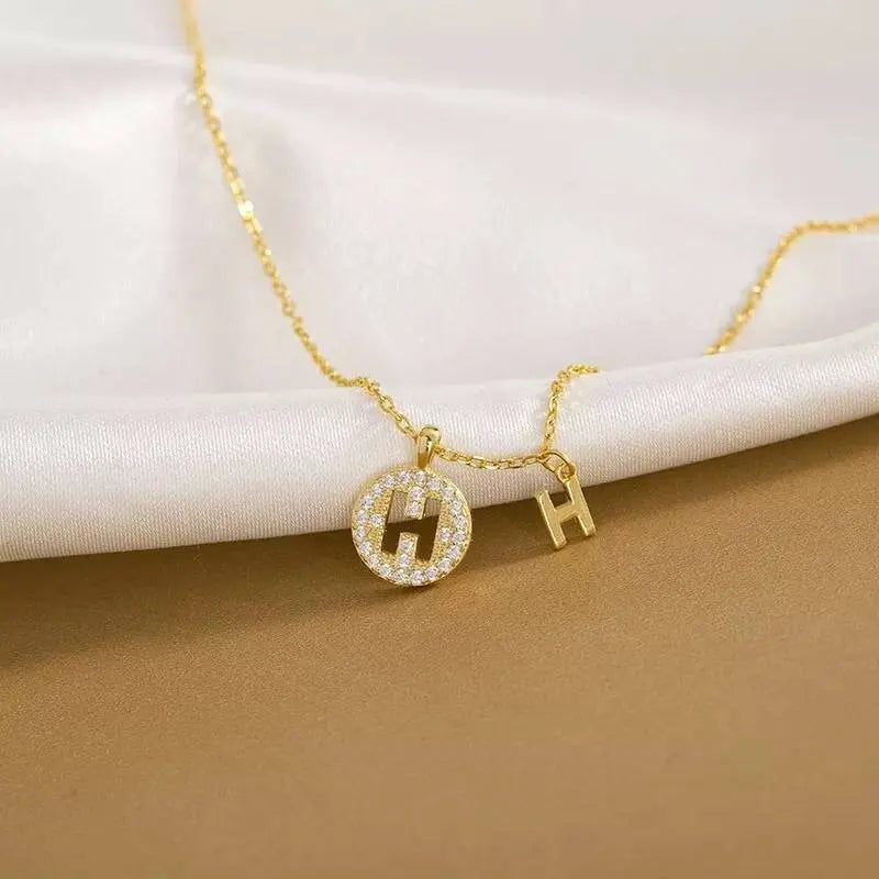 Gold Letter Necklace for Girls | Small Gold Initial Letter Pendant necklaces for Women - JettsJewelers