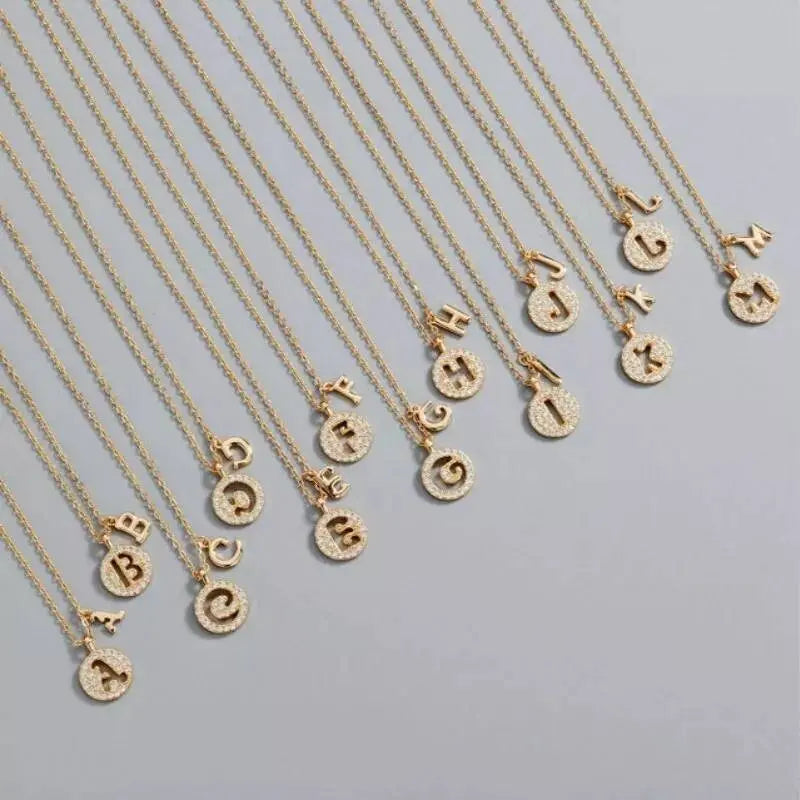 Gold Letter Necklace for Girls | Small Gold Initial Letter Pendant necklaces for Women - JettsJewelers