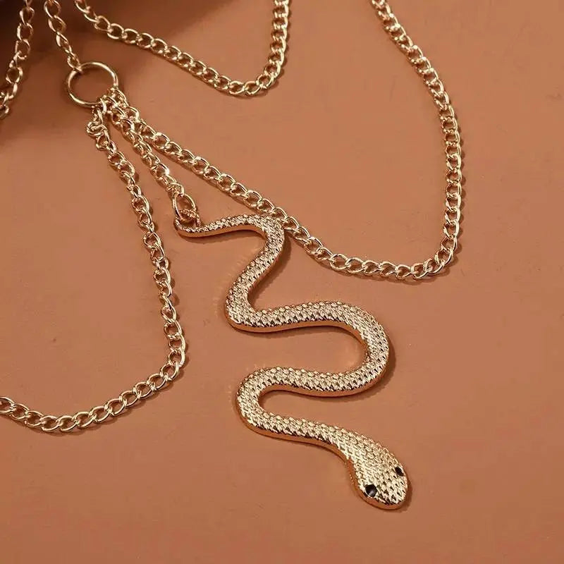 Gold Multi Snake Chain Leg Chain Gold and Silver for Women Thigh Chain For Girls Gold Pendant Boho Body Chain for Beach Summer Holiday JettsJewelers