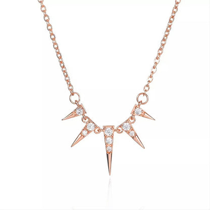 Gold Plated Vintage Tribal Crystal Necklace Pendant Stainless Steel Cubic Zirconia Horns Necklace JettsJewelers