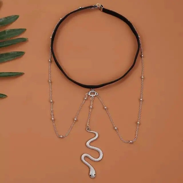 Gold Silver Snake Leg Chain for Women Thigh Chain For Girls Gold Snake Pendant Boho Body Chain for Beach Summer Holiday - JettsJewelers