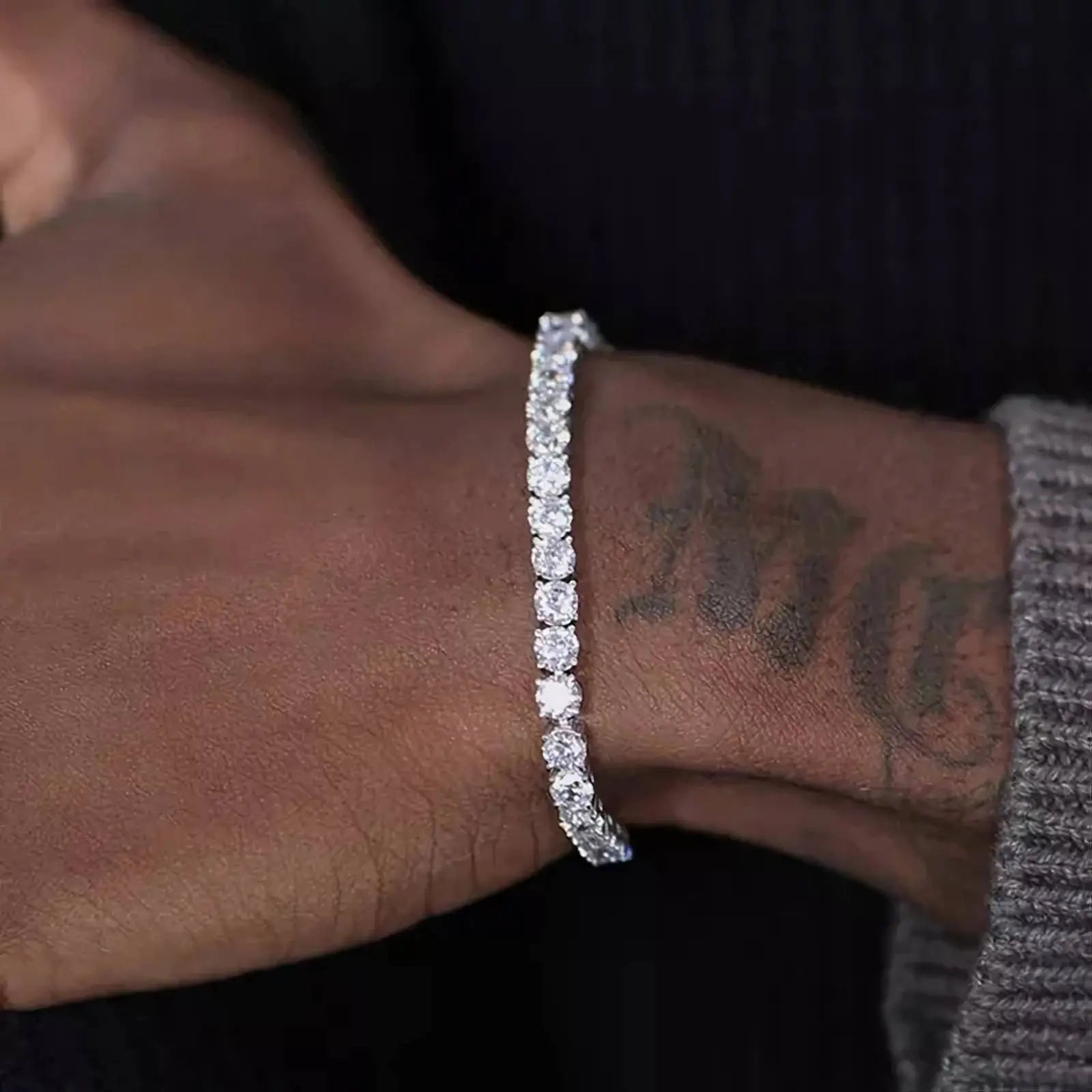 Gold,Silver, Bracelets for Men and Women 18K Yellow Gold Plated 3mm, 4mm, 5mm Round AAA Cubic Zirconia Classic Tennis Bracelet Size 7-8 Inch JettsJewelers