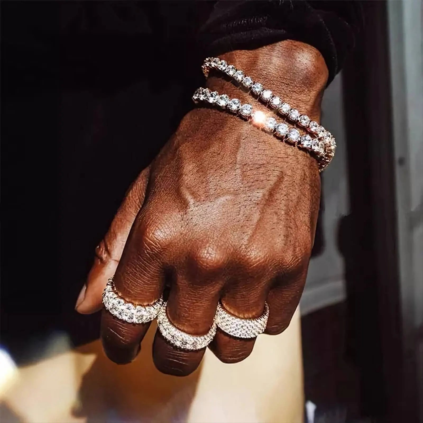 Gold,Silver, Bracelets for Men and Women 18K Yellow Gold Plated 3mm, 4mm, 5mm Round AAA Cubic Zirconia Classic Tennis Bracelet Size 7-8 Inch JettsJewelers