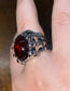 Gothic Black Red Dragon Orb Ring - JettsJewelers