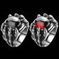 Gothic Black Red Dragon Orb Ring - JettsJewelers