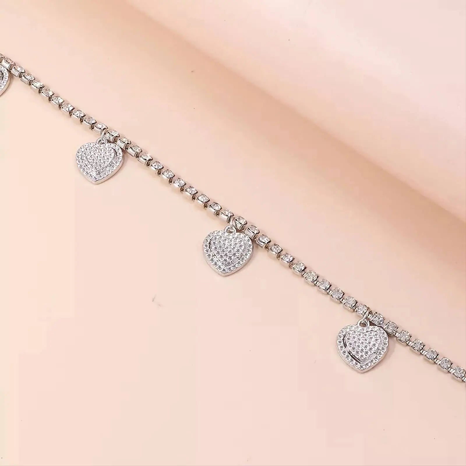 Hollow Hearts Waist Chain Rhinestone Belly Chains Belt Summer Beach Costume Crystal Body Jewelry for Women and Girls Silver JettsJewelers