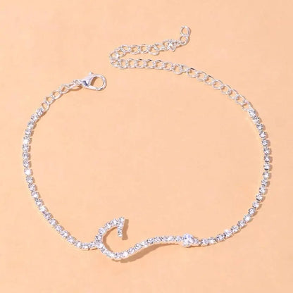 Hook Rhinestone Anklet Foot Jewelry for Women Beach Barefoot Chain Bracelet On the Leg Accessories Gift JettsJewelers