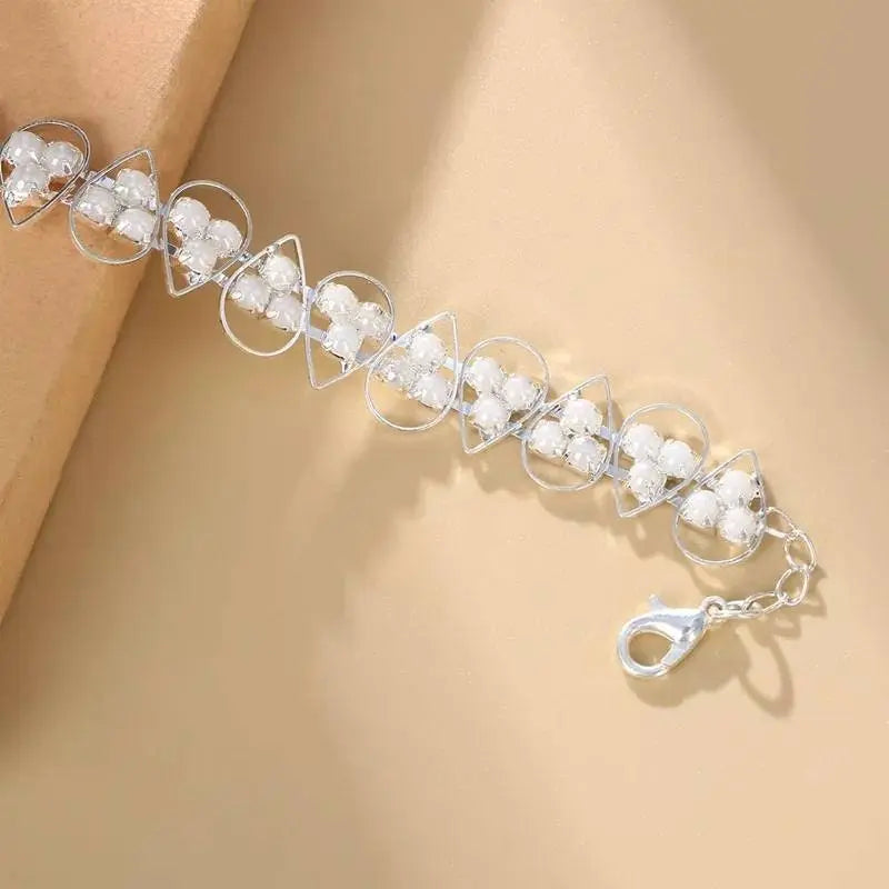 Imitation Pearl Anklet Foot Jewelry for Women Beach Barefoot Chain Bracelet On the Leg Accessories Gift - JettsJewelers