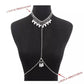 Imitation Pearl Body Harness Chain for Women Bohemian Tassels Shoulder Chain Necklace Jewelry for Party Wedding Summer Beach JettsJewelers