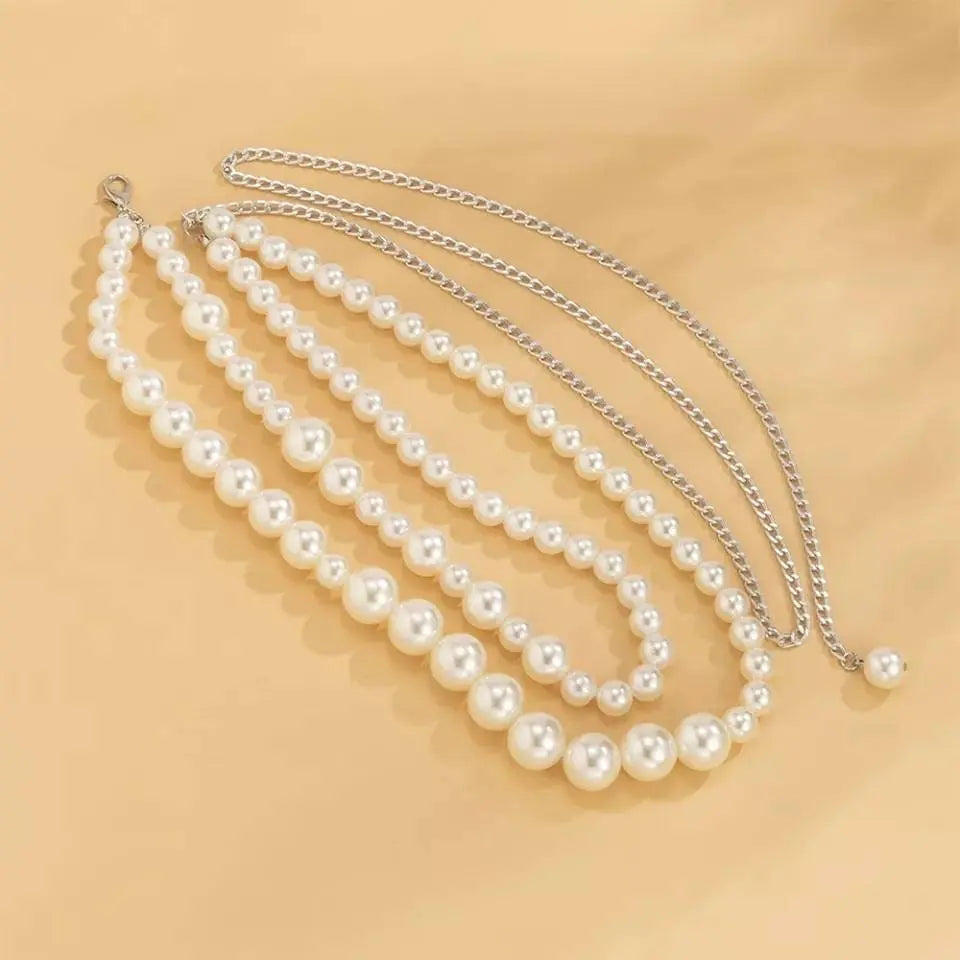 Imitation Pearl Waist Body Chain Jewelry for Women Teen Girls Handmade Pearl Waist Set - JettsJewelers