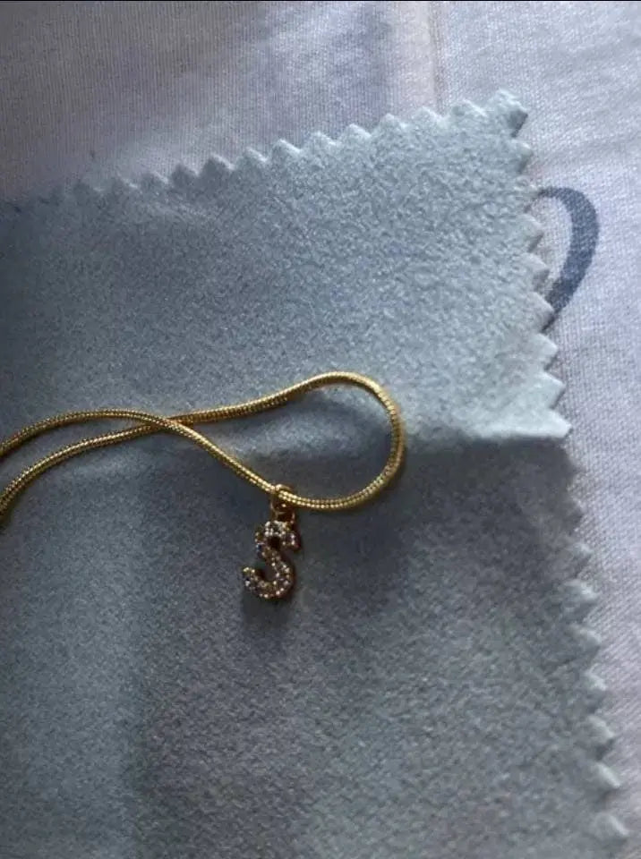 Initial Necklace, Custom Necklace Bracelet, A - Z Crystal Cubic Zirconia Letter Neckla, Leg Gold Chain, Neck Beauty, Personalized Gifts - JettsJewelers