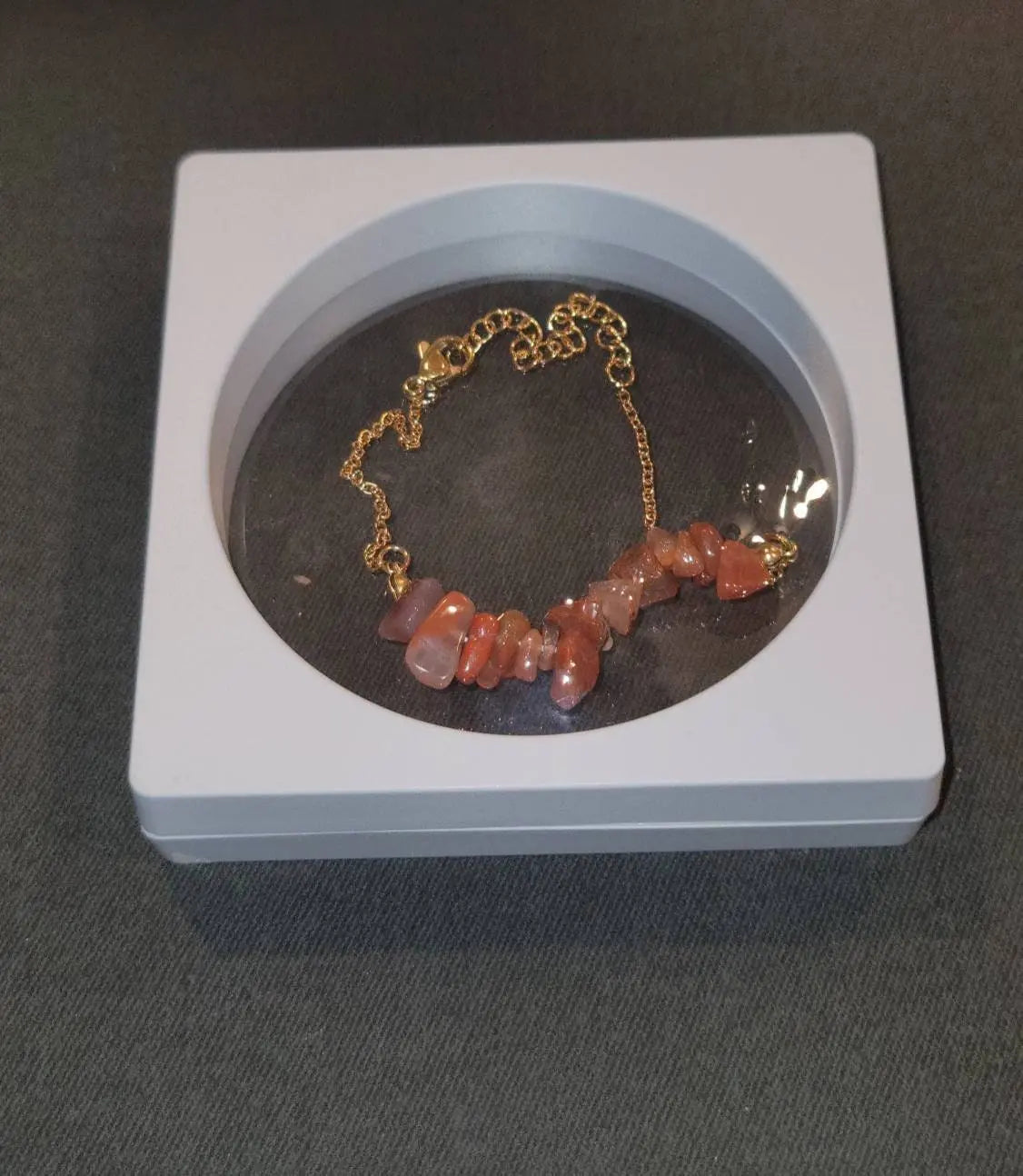 Irregular Chip Carnelian Gold Silver Bracelet Handmade Spiritual Jewelry Good Luck Spiritual Gift For Women Men&#39;s Positive Energy Chakra JettsJewelers