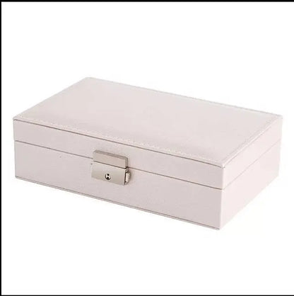 Jewelery Box Organizer Small Travel Leather Jewellery Storage Case for Rings Earrings Necklace Bracelets Leather Jewelry Gift - JettsJewelers