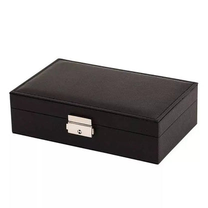 Jewelery Box Organizer Small Travel Leather Jewellery Storage Case for Rings Earrings Necklace Bracelets Leather Jewelry Gift - JettsJewelers