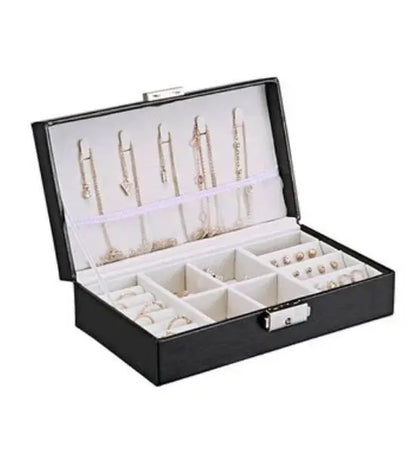 Jewelry Box for Women Girls Girlfriend Wife Ideal Gift, Medium PU Leather Jewelry Organizer Storage Case - JettsJewelers