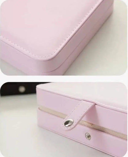 Jewelry Box for Women Girls Girlfriend Wife Ideal Gift, Small PU Leather Jewelry Organizer Case - JettsJewelers