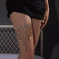 Long Tassel Crystal Leg Chain Bikini Body Chains Nightclub Chain Fashion Body Jewelry for Women and Girls Rhinestone JettsJewelers