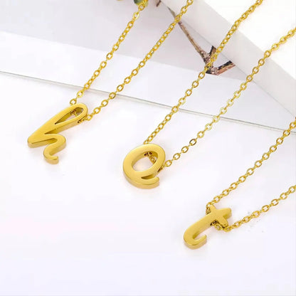 Lowercase Cursive Initial 18k Gold Coin Necklace, Letter Necklace, Monogram Necklace, Initial Circle Necklace For Women Men Gold Pendant JettsJewelers