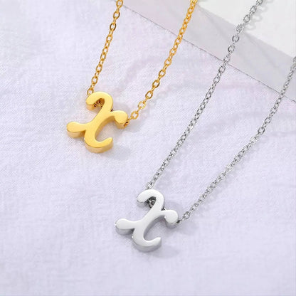 Lowercase Cursive Initial 18k Gold Coin Necklace, Letter Necklace, Monogram Necklace, Initial Circle Necklace For Women Men Gold Pendant JettsJewelers