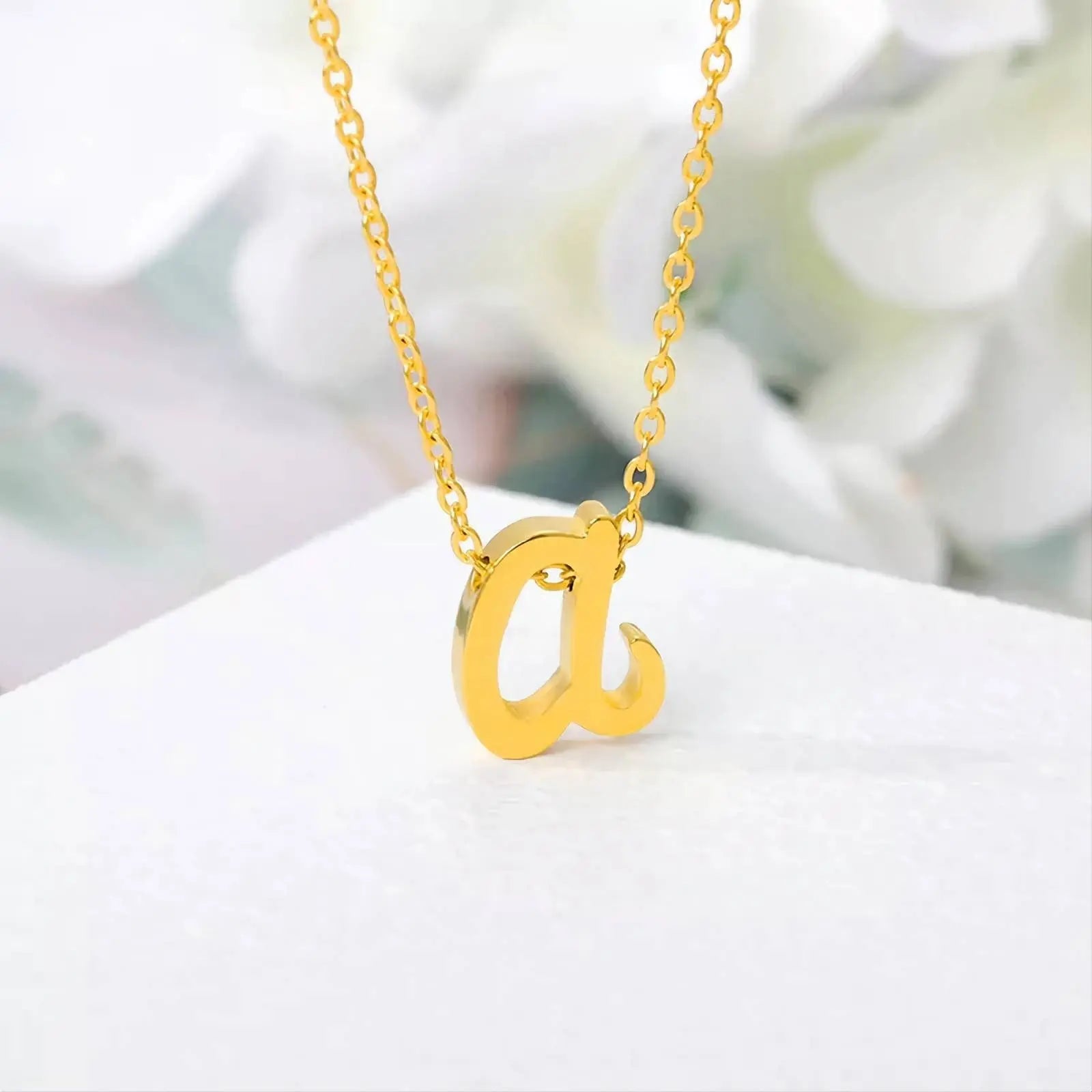 Lowercase Cursive Initial 18k Gold Coin Necklace, Letter Necklace, Monogram Necklace, Initial Circle Necklace For Women Men Gold Pendant JettsJewelers