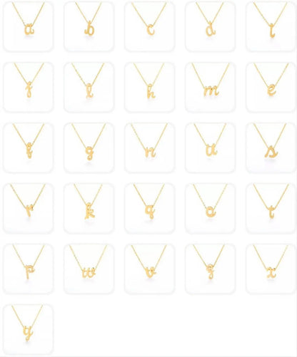 Lowercase Cursive Initial 18k Gold Coin Necklace, Letter Necklace, Monogram Necklace, Initial Circle Necklace For Women Men Gold Pendant JettsJewelers