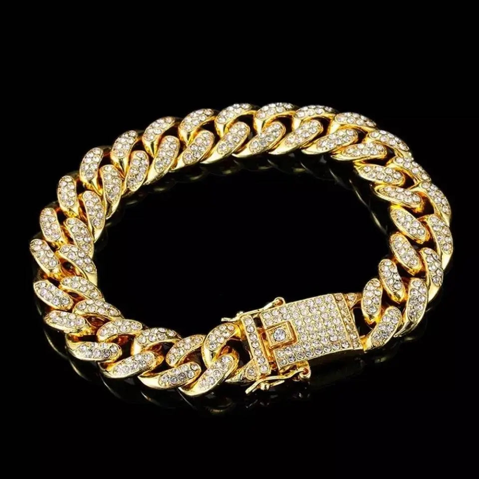 Mens Miami Diamond Bracelet for Men 12mm Diamond Prong Bracelet for Men Women - JettsJewelers