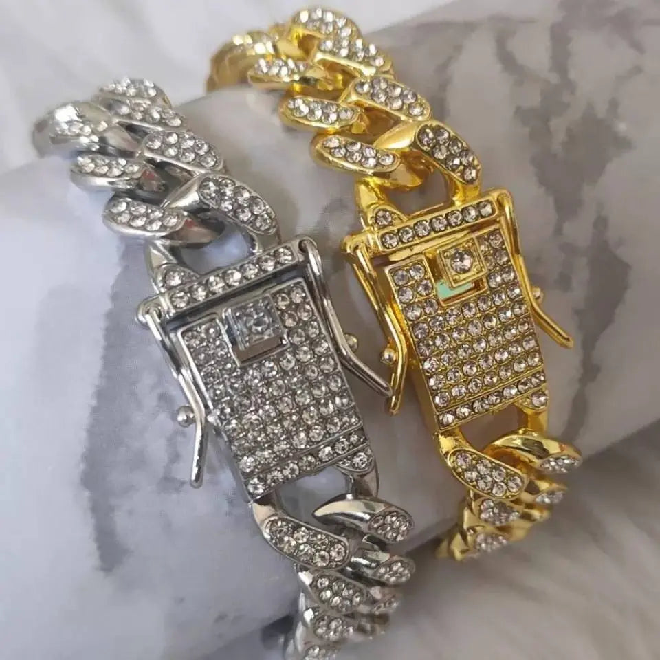 Mens Miami Diamond Bracelet for Men 12mm Diamond Prong Bracelet for Men Women JettsJewelers