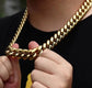 Miami Cuban Link Chain 14K REAL Gold Plated Hypoallergenic Hip Hop Jewelry Premium Stainless Steel Necklace For Men Women - JettsJewelers