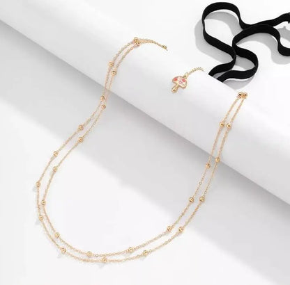 Mushroom Pendant Chain Leg Chain Gold and Silver for Women Thigh Chain For Girls Gold Pendant Boho Body Chain for Beach Summer Holiday JettsJewelers