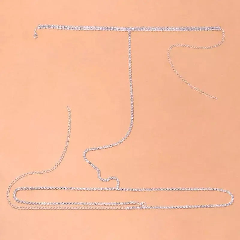Neck Harness Jewelry Belly Waist Rhinestone Body Chain for Women Sexy Bikini Body Jewelry - JettsJewelers