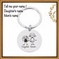 Personalized Family Keychain for Men Women with 1-4 Children Pets Charms, Name Stainless Steel for Family Special Day Gifts Engrave - JettsJewelers