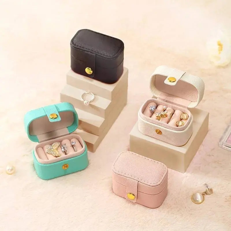 Portable Small Ring Box Organizer Traveling Simple Case Box JettsJewelers