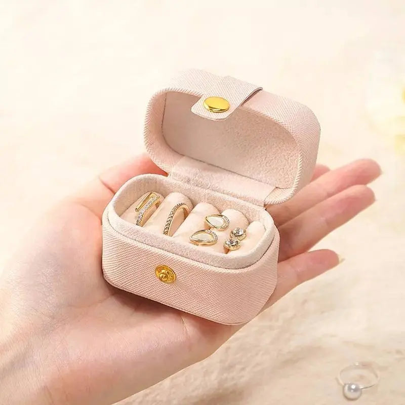 Portable Small Ring Box Organizer Traveling Simple Case Box JettsJewelers
