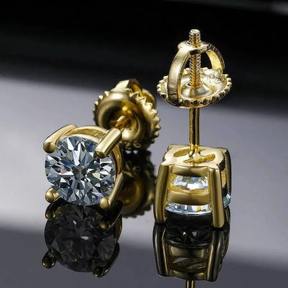 Real 0.1-2 Carat D Color Moissanite Earrings For Women 100% 925 Sterling Silver Earring 2021 Trend Wedding Jewelry 585 Rose Gold