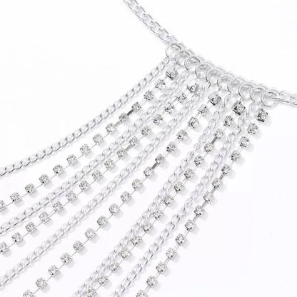 Rhinestone Body Chains Layered Crystal Waist Chain Beach Bikini Fashion Body Jewelry Accessories for Women and Girls - JettsJewelers