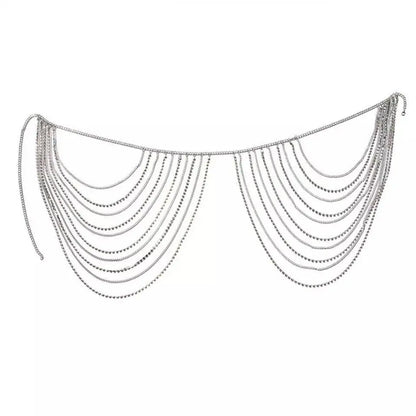 Rhinestone Body Chains Layered Crystal Waist Chain Beach Bikini Fashion Body Jewelry Accessories for Women and Girls - JettsJewelers