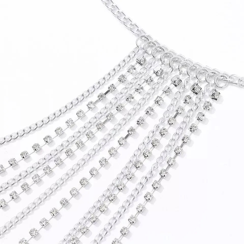 Rhinestone Body Chains Layered Crystal Waist Chain Beach Bikini Fashion Body Jewelry Accessories for Women and Girls JettsJewelers