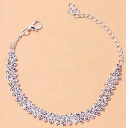 Rhinestone Bohemian Anklet Braclet for Women Cute Barefoot Sandals Beach Foot Jewelry Anklet - JettsJewelers